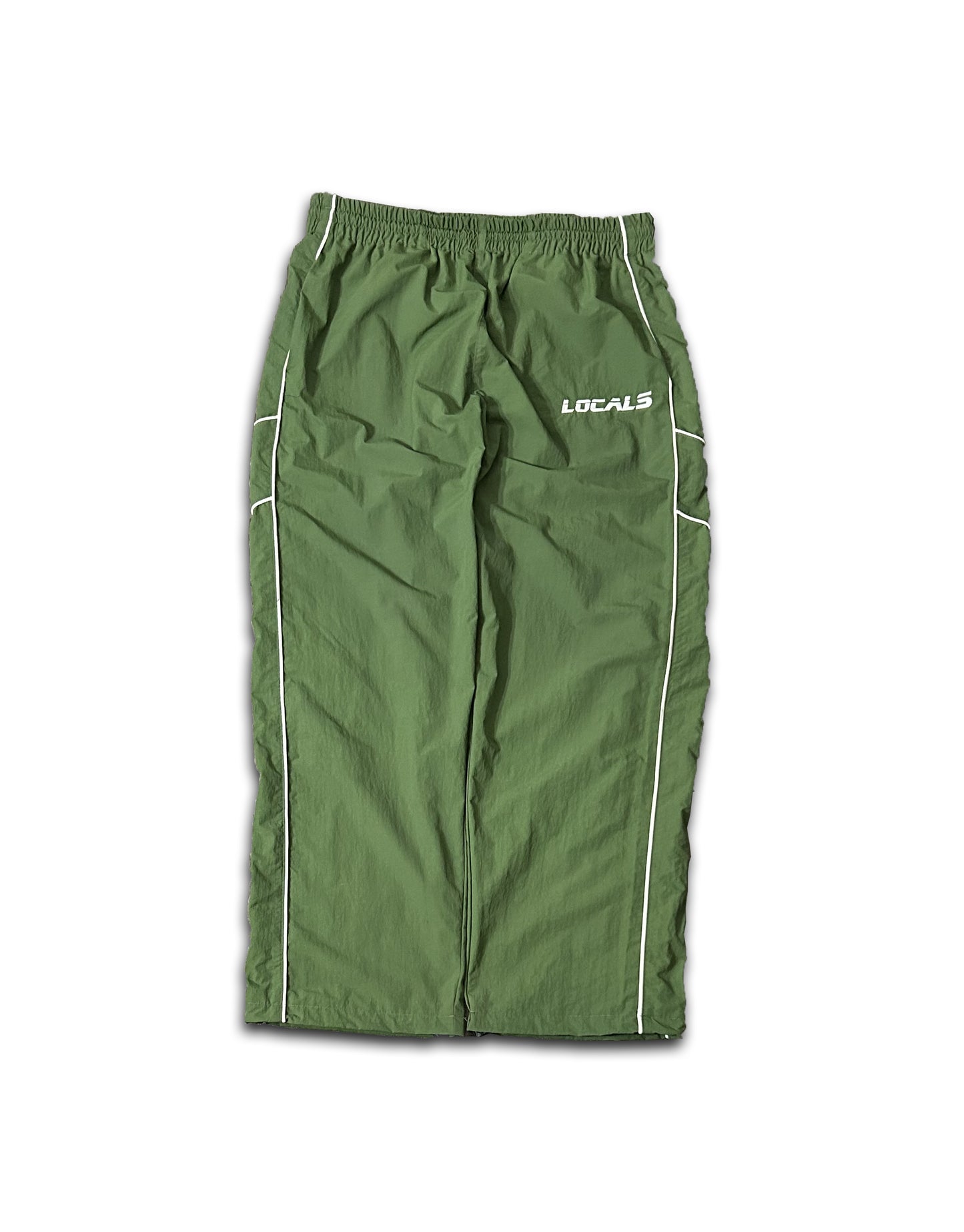 Green Baggy Track Pants