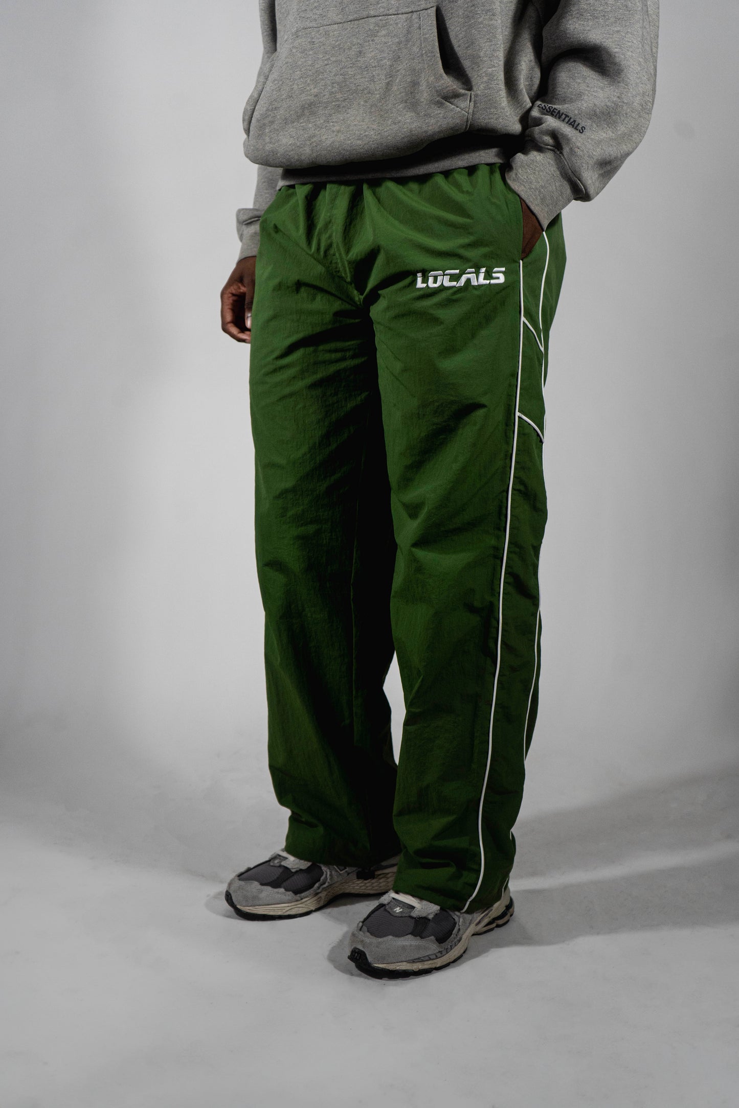 Green Baggy Track Pants